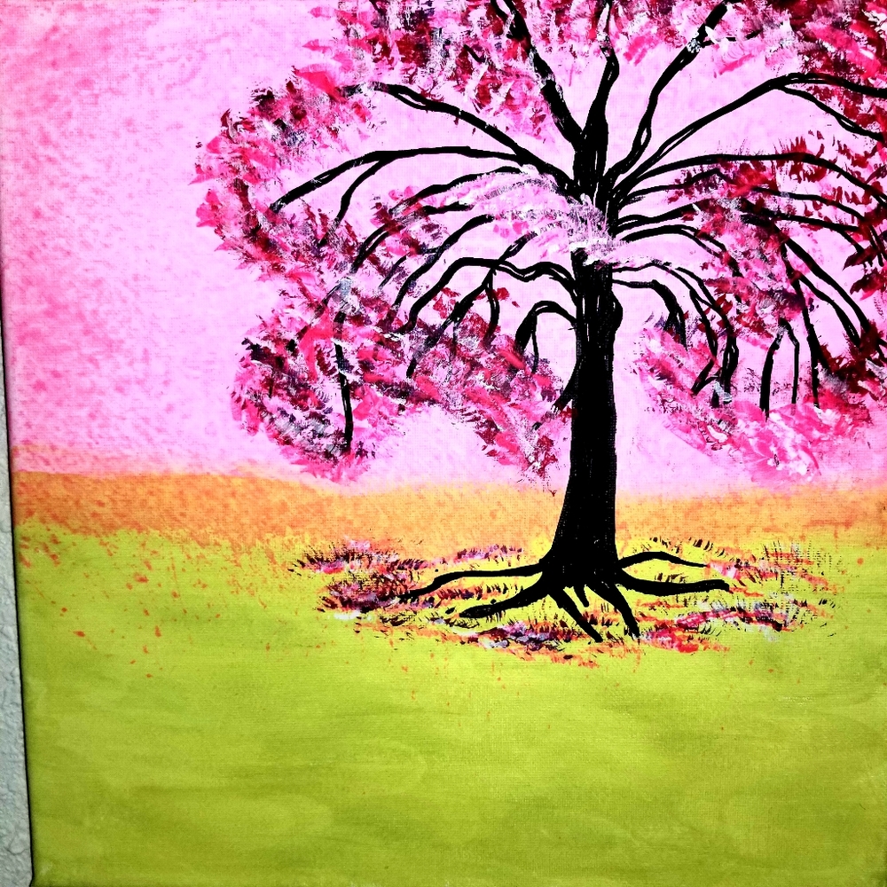"Pink Sky" painting